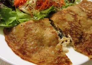 Mushroom Crêpe at Loving Hut Paris (Paris.LovingHut.fr) A staple French dish – delicate, flavorful, and comforting.