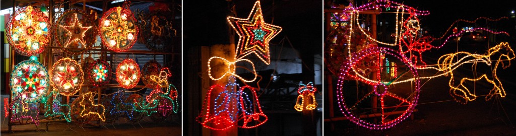 Different kinds of Christmas lanterns with various shapes and sizes are on display for sale along Aguinaldo Hi-ways in Bacoor, Cavite. (MNS photo)