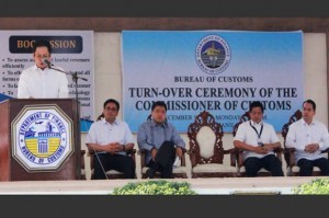 Acceptance speech of the incoming Bureau of Customs Commissioner, John Phillip Sevilla ( photo courtesy of http://customs.gov.ph/)