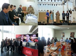 (Clockwise from top left) Having a brief chat before the first ASAP Live in Dubai show are, from left, ABS-CBN Middle East & Europe Managing Director Edgardo Garcia, ABS-CBN Corp. President & CEO Charo Santos Concio, ABS-CBN Global COO Raffy Lopez, ABS-CBN Corp. Chairman Gabby Lopez & OSN Chairman and KIPCO Vice Chairman Faisal Al Ayyar; the exclusive partnership between ABS-CBN TFC Middle East and OSN was announced at the recent blockbuster “ASAP Live in Dubai” in Dubai Festival City; OSN CEO David Butorac and his top executives met with ABS-CBN Global and TFC Middle East officers at the OSN corporate headquarters in Dubai Media City, a stone’s throw away from ABS-CBN Middle East office; OSN Head of Pinoy Business Development & Strategy Chuck Silva toured visiting ABS-CBN Global and TFC Middle East officers at the OSN headquarters. (Photos by NMFernandez)