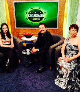 Ruben and Janet Nepales as guests on guest on Kababayan Today’s Academy Awards Special with TV host Jannelle So